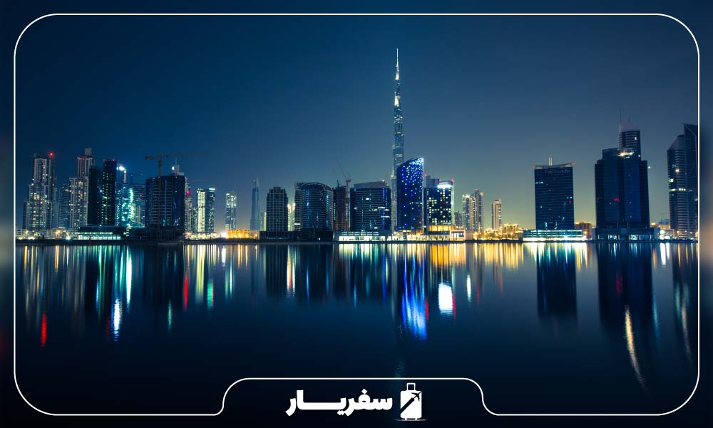 ارتفاع برج خلیفه دبی در میان دیگر ساختمان های این شهر
