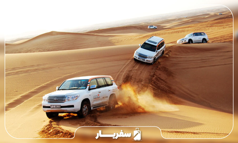 تفریح با ماشین های آفرود در صحرا با سافاری دبی