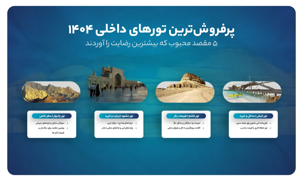 قیمت تورهای داخلی