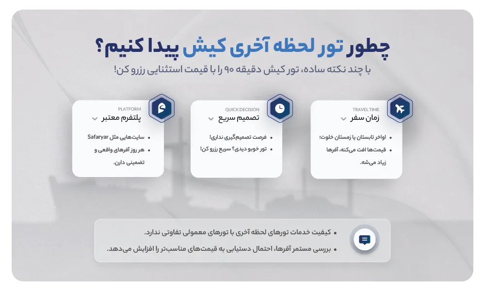 تور لحظه آخری کیش