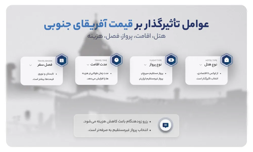 قیمت تور آفریقای جنوبی