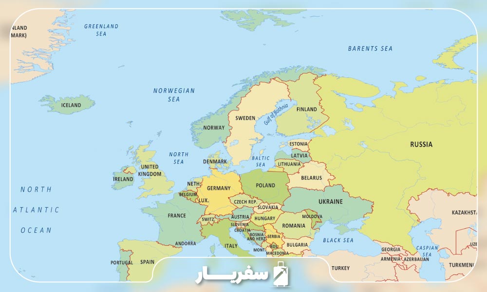 نقشه های اروپا