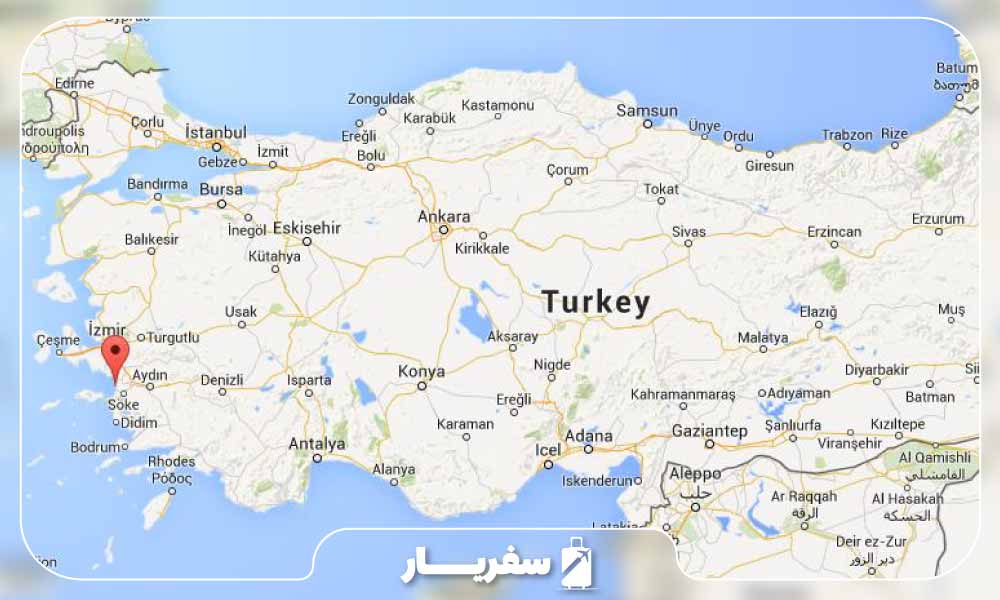 نقشه کوش آداسی ترکیه